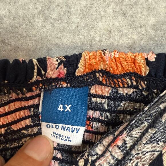 Old Navy Peasant Dress Size 4X Plus Puff Sleeve Cottagecore Floral Boho Prairie - Picture 5 of 16